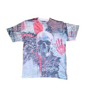 y2k vintage goth allover print t-shirt